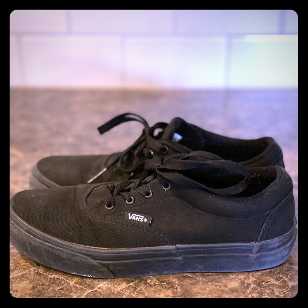 Solid Black Vans